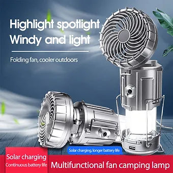 Lanterns Camping Solar Fan LED Light | Skanto
