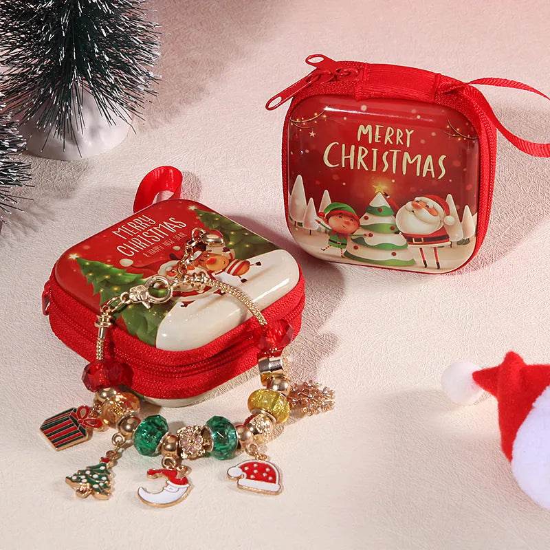 Skanto | Julestrømper Diy Barne Davids Hjort Snømann Pendelarmbånd Sett