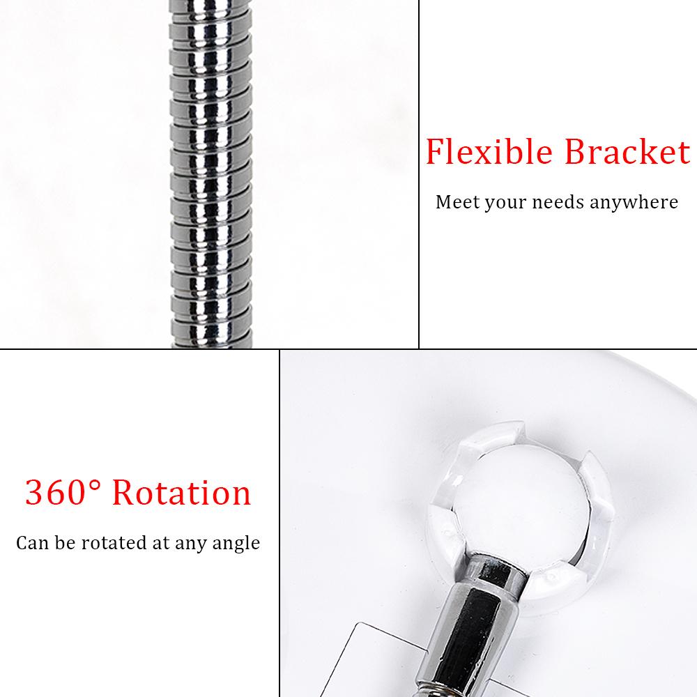 Sminkespeil med LED &amp; forstørrelse - med sugekopp og fleksibel arm | Skanto