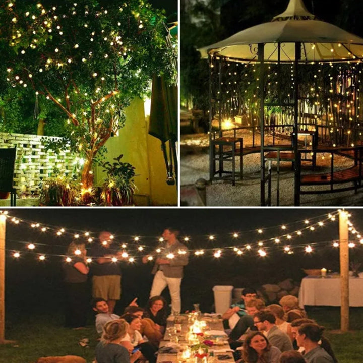 Solcelle lyslenker med ball lys - 5M-20 LED / 7M-50 LED / 12M-100 LED | Skanto