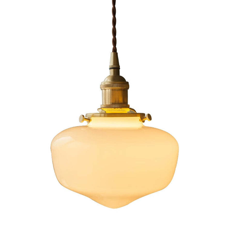 Skanto | Vintage Messing Lantern Glass Pendel Lys