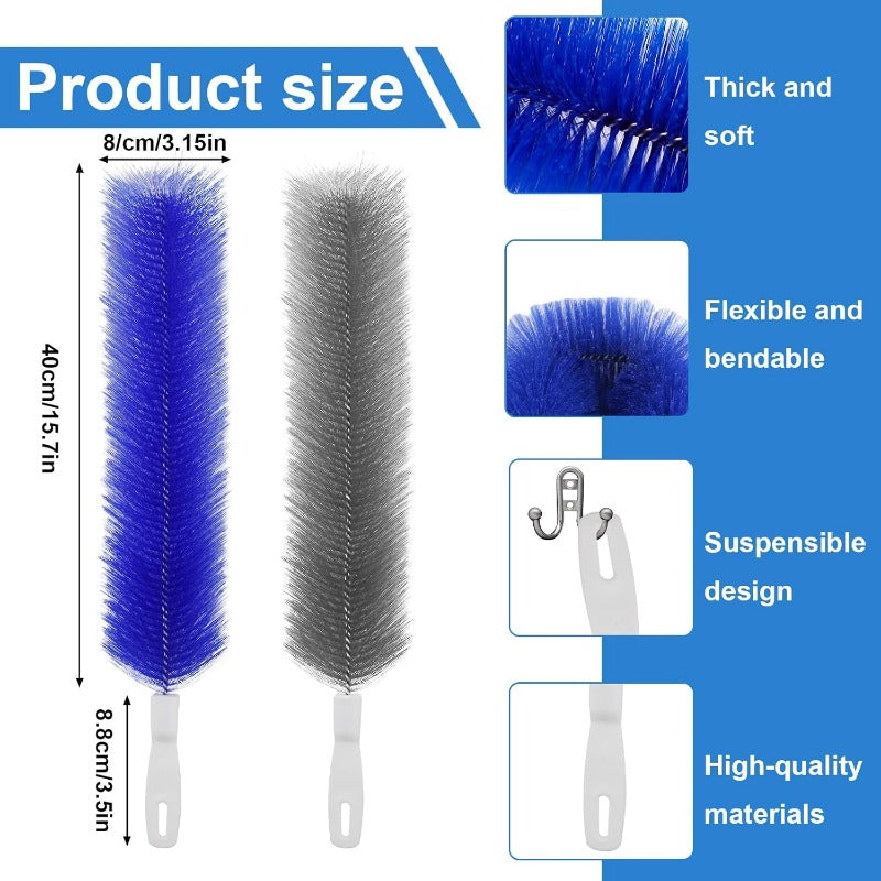Skanto | Fleksible Mikrofiber Vifte Duster Pensler – Gjenbrukbare Rengjøringsverktøy for Blader, Ventiler & Persienner