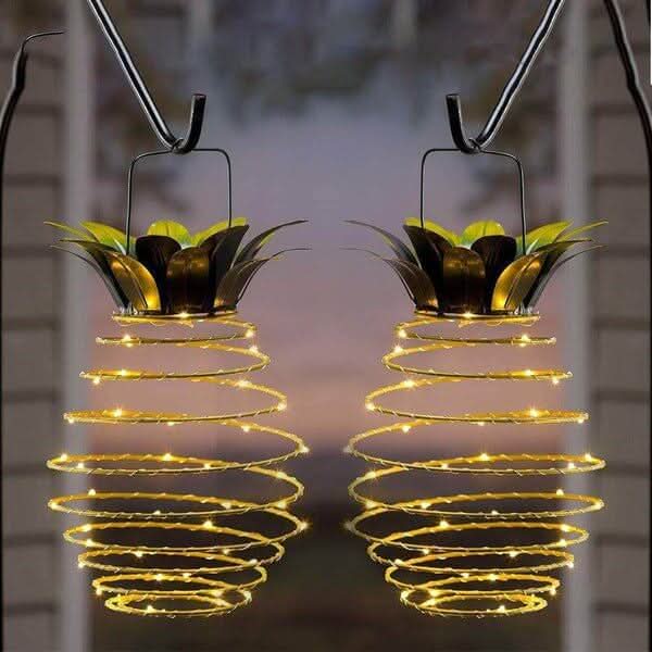 Skanto | Solar Pineapple Garden Lantern with Warm LED Light 28cm