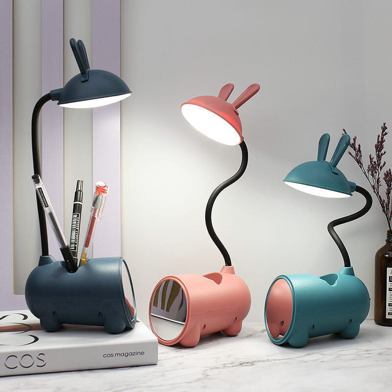Skanto | Kreativ LED Touch Lampe med Pennholder | USB Lading Funksjon | Skrivebord lampe | Barnerom Dekor