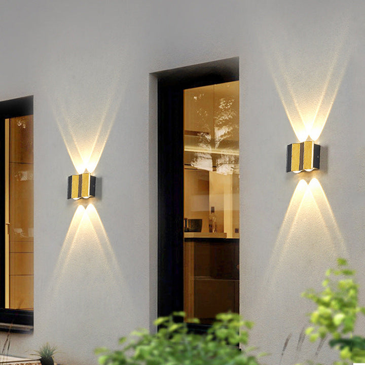Skanto | Moderne Lys Luksus Gyldent Aluminium Utendørs Vanntett Terrasse LED Vegglampe