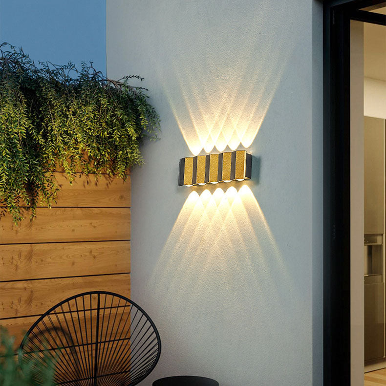 Skanto | Moderne Lys Luksus Gyldent Aluminium Utendørs Vanntett Terrasse LED Vegglampe