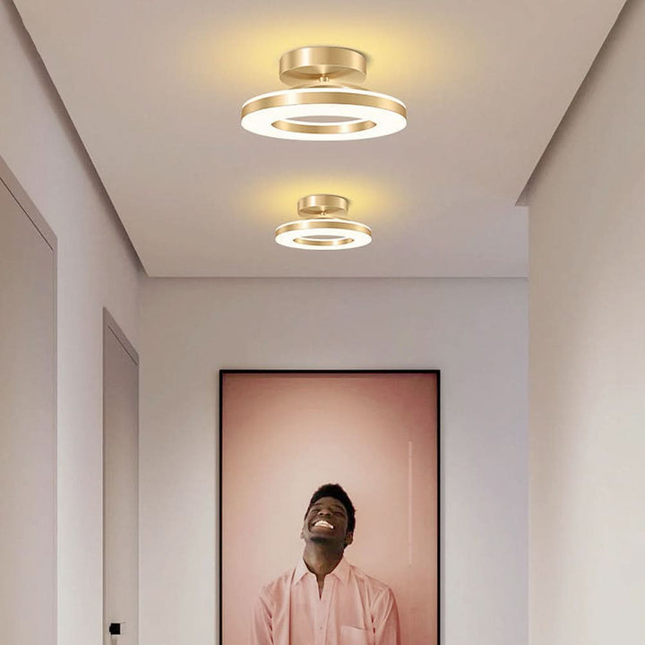 Skanto | ZAYNO Svart LED Taklampe – Moderne Innfelt Montert