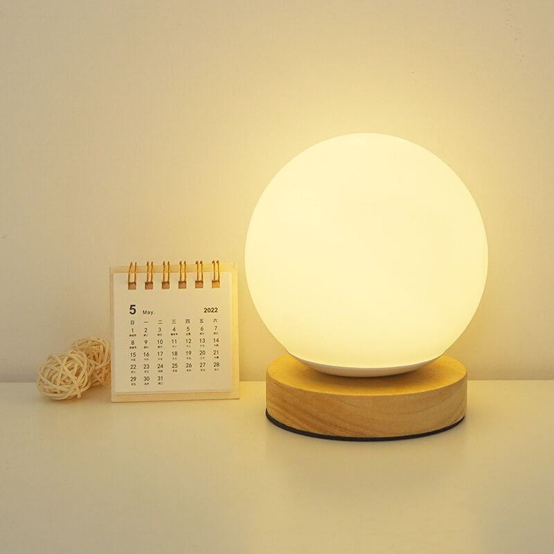 Skanto | Moderne Minimalistisk Rund USB Oppladbar LED Nattlampe Bordlampe