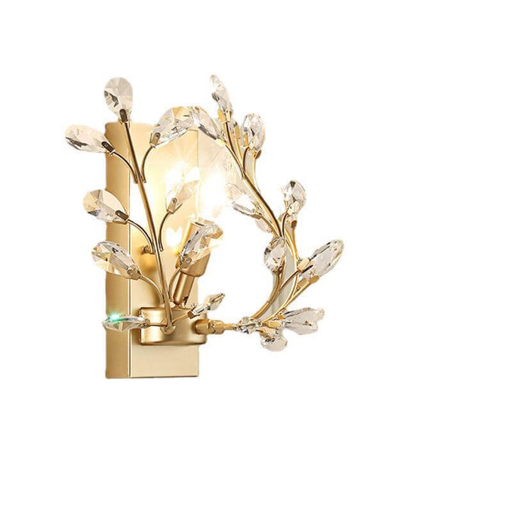 Skanto | Luminis Vegglampe | Luksus Krystall Design | Blad Motif | 1-Lyskilde & Moderne