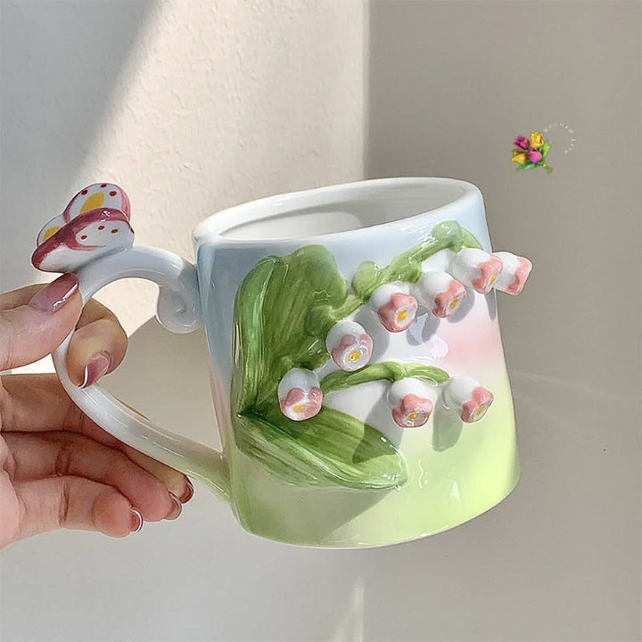 Skanto | Frendorf 3D Floral Håndmalt Krus