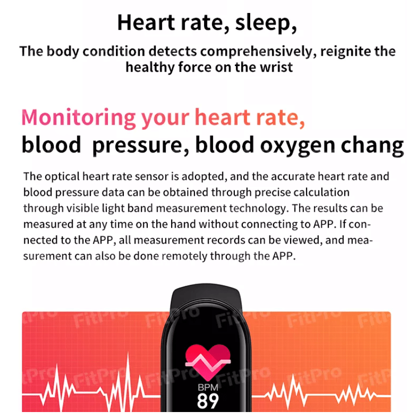 Smartklokke - med puls- og blodtrykksmonitor | Skanto