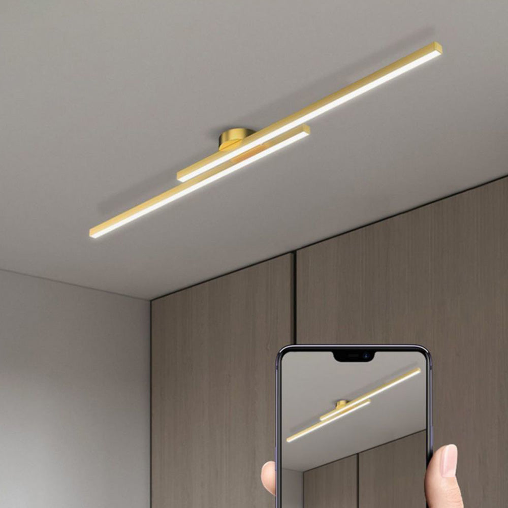 Skanto | Moderne Aluminium Semi Flush Mount LED Taklampe | Minimalistisk Design for Stue. Soverom & Gang