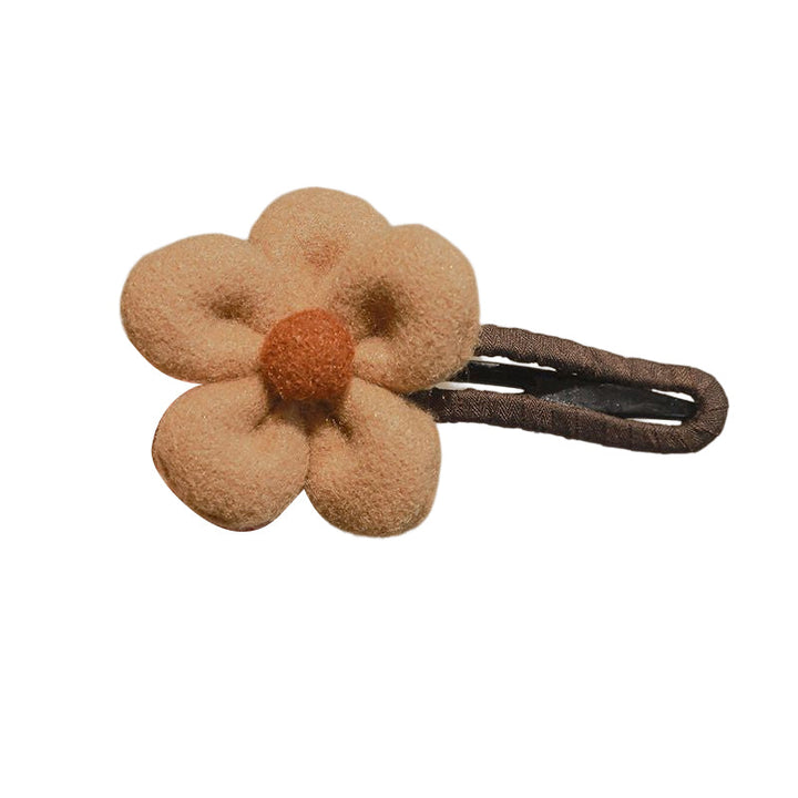 Elegant Plush Flower Hairpins Skanto