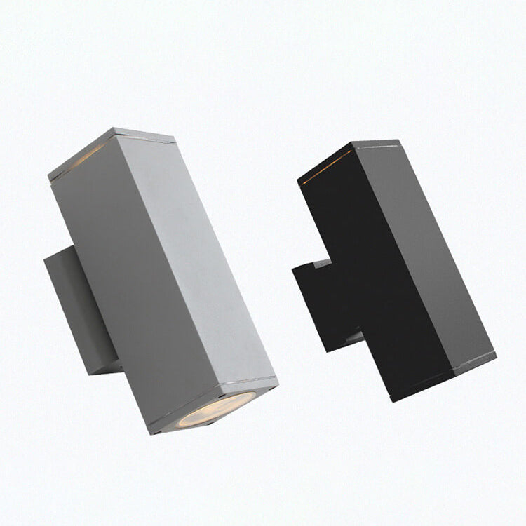 Moderne minimalistisk firkantet søyle LED lysende utendørs vanntett vegglampe | Skanto