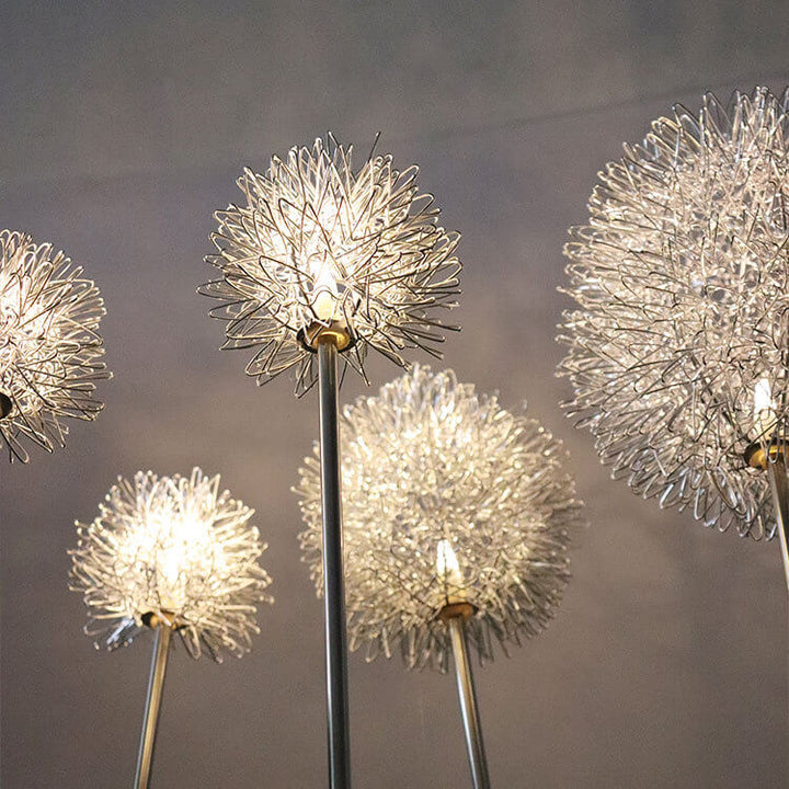 Solar Dandelion Aluminiumtråd Globe Lys LED Utendørs Vanntett Luminøs Hageinnsetting Bakkelys Landskapslys | Skanto