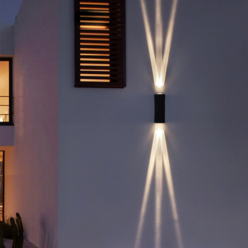 Moderne Aluminium Linse Utendørs Patio Dobbelthode LED Vegglampe | Skanto