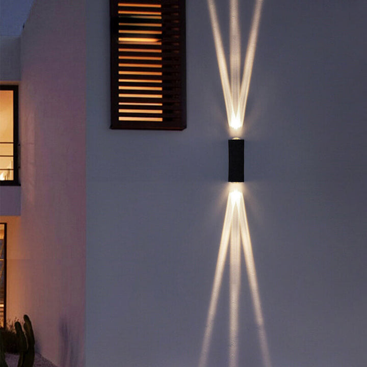 Moderne Aluminium Linse Utendørs Patio Dobbelthode LED Vegglampe | Skanto