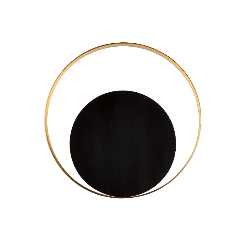 Skanto | Moderne Minimalistisk Jern Sirkel Ring 1-Lyskilde Vegglampe For Soverom