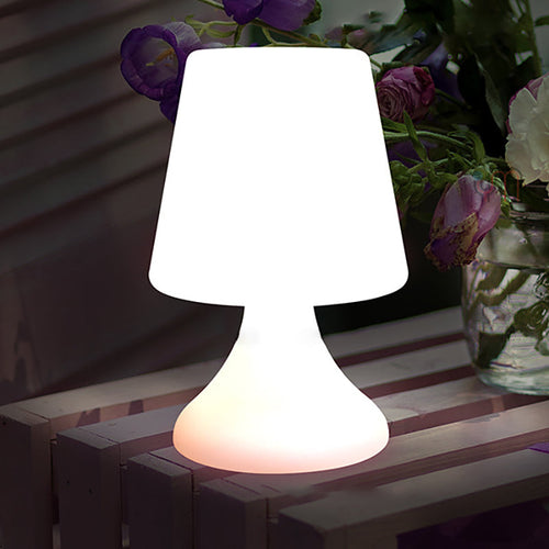 Moderne minimalistisk PE-koppform USB LED bordlampe nattlys for utendørs patio | Skanto