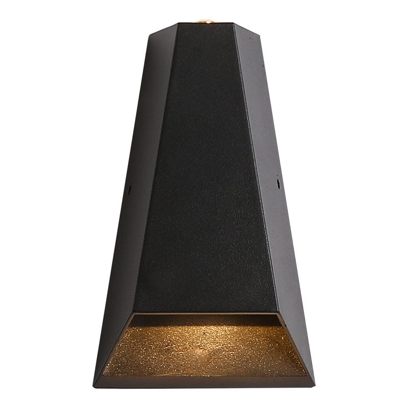 Utendørs moderne søylegeometri LED vanntett vegglampe | Skanto