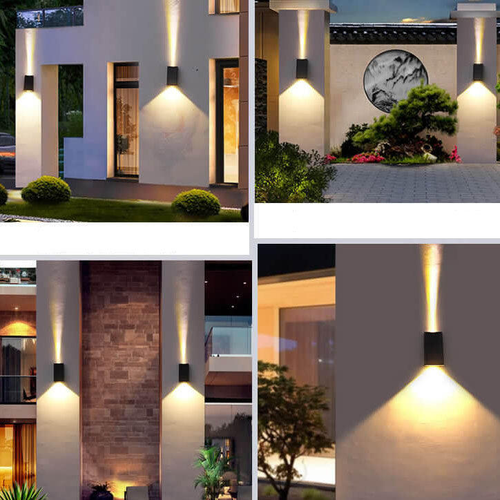 Solar Simple Trapezoid Utendørs Vanntett LED Vegglampe | Skanto