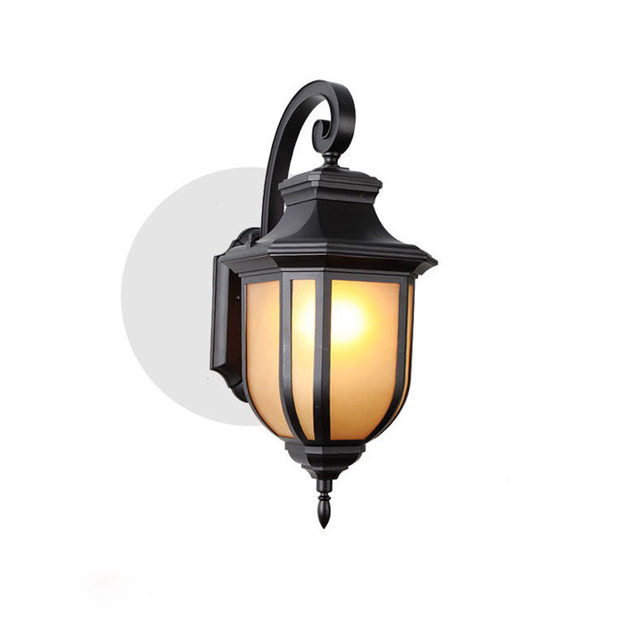 Moderne europeisk minimalistisk aluminiumlegering firkantet utendørs 1-lys vegglampe | Skanto