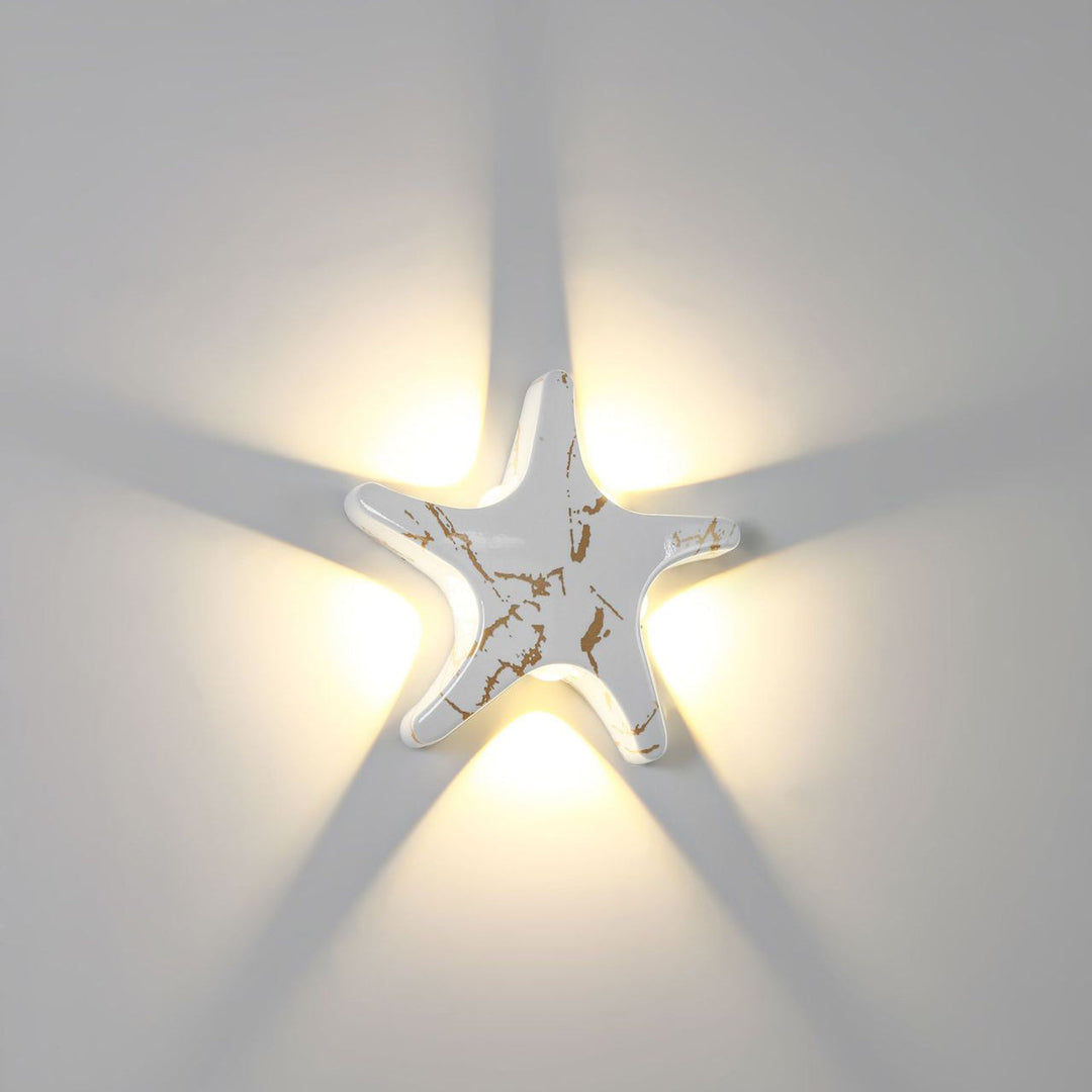 Skanto | Contemporary Simplicity Aluminium Sjøstjerne Design LED Vanntett Vegglampe for Utendørs Terrasse