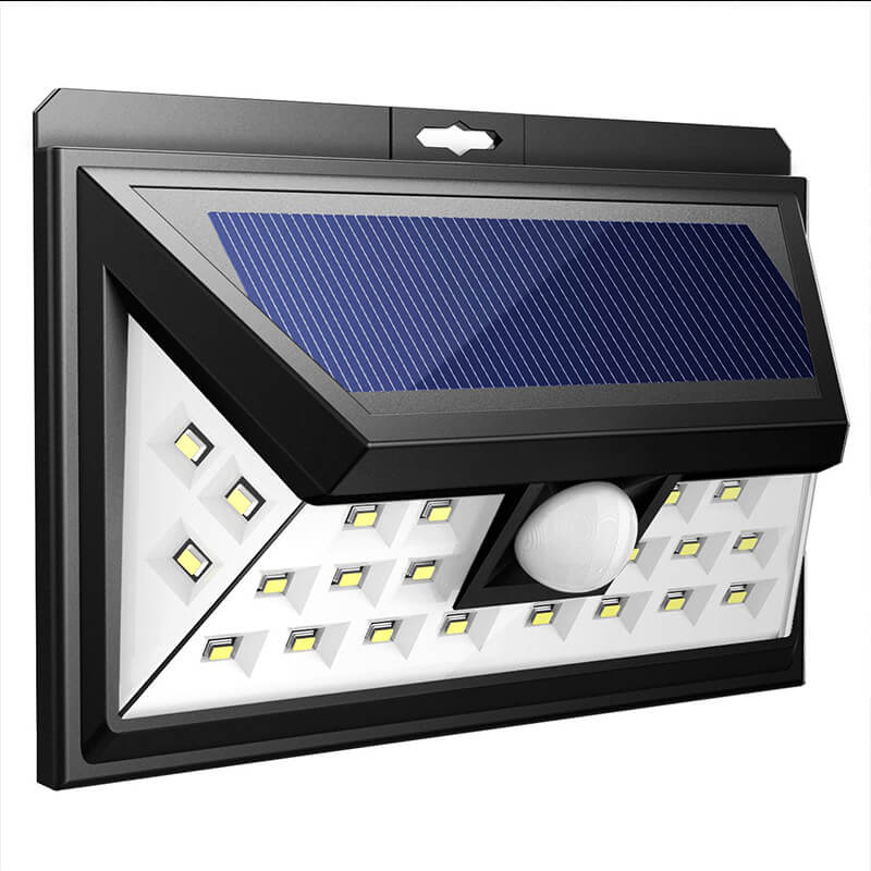 Utendørs solarpanel trapezoid kroppsensor vanntett LED patio vegglampe | Skanto