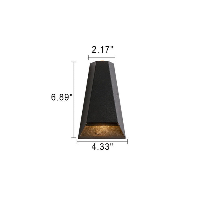 Utendørs moderne søylegeometri LED vanntett vegglampe | Skanto