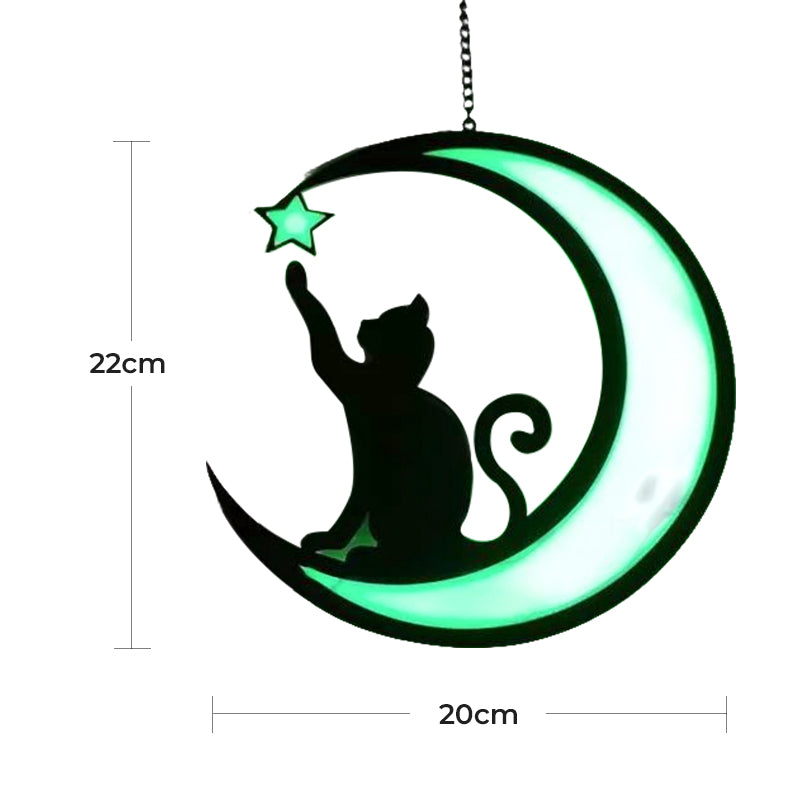Skanto | Moon Cat Dekorasjon Anheng laget av Akryl