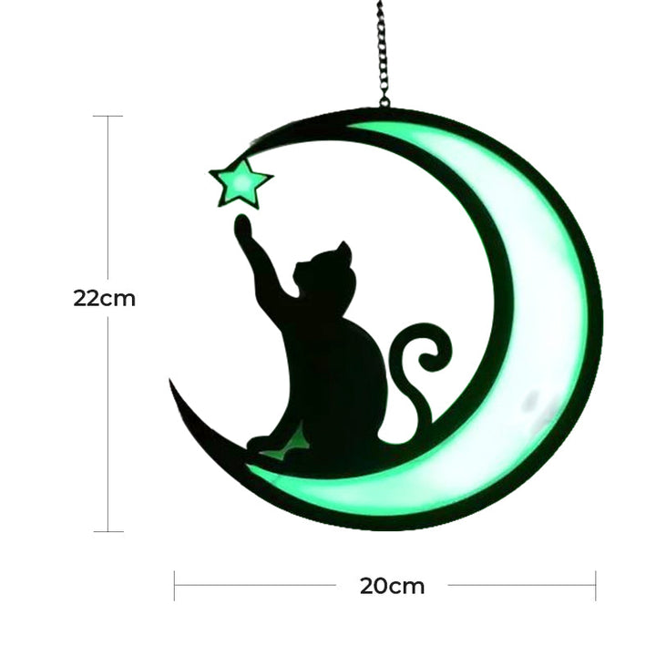 Skanto | Moon Cat Dekorasjon Anheng laget av Akryl