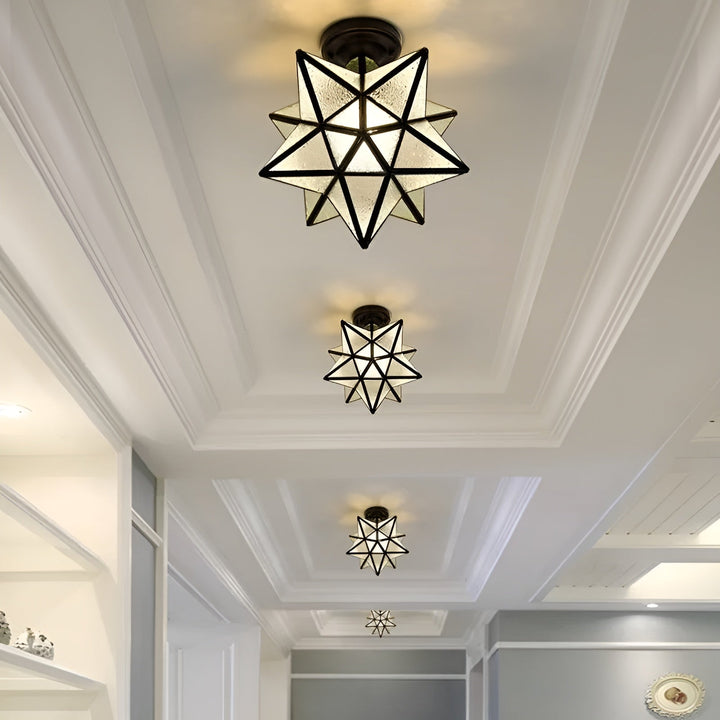 HaloStar Light - Elegant LED Taklampe med Stjerner | Skanto
