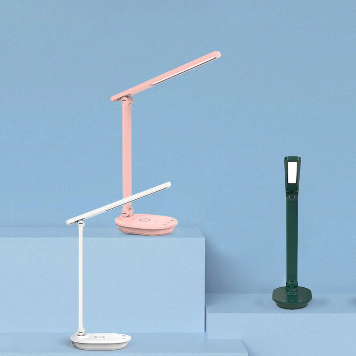 Skanto | Moderne Dobbel Follbar Øyepleie Trådløs Oppladbar LED Skrivebordslampe