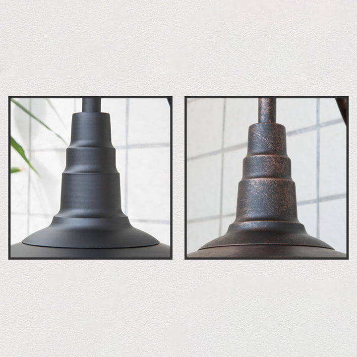 Skanto | Noctura Klassisk Vegglampe | Vintage Design | Jernramme med Rund Glasskjerm | 1-Lys Spisestue Belysning