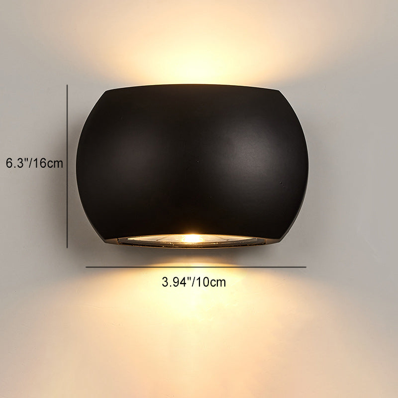 Moderne Industriell Halvsirkel Aluminium LED Utendørs Vegglampe For Hage | Skanto