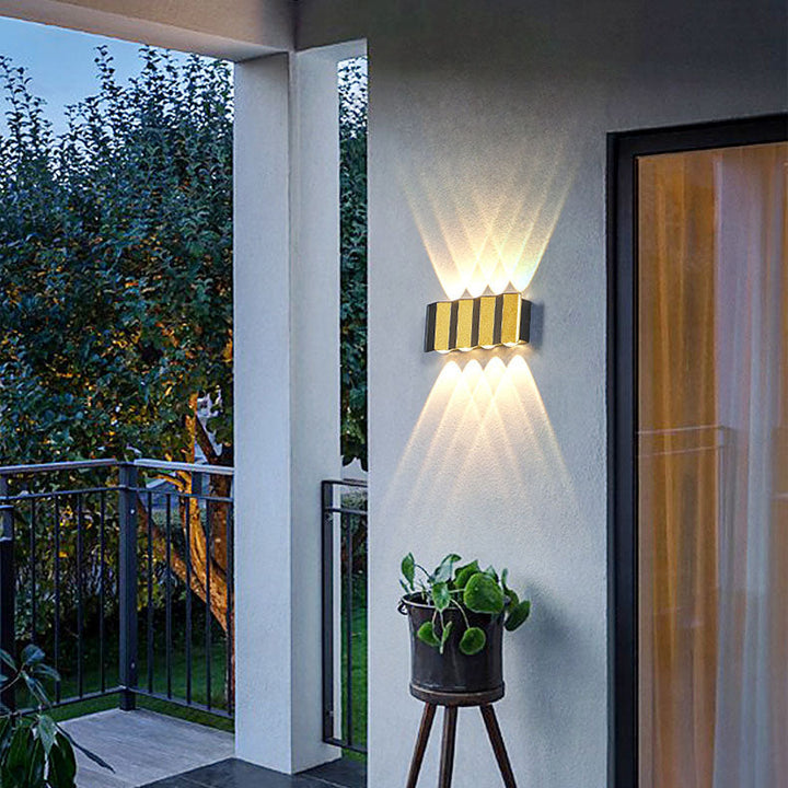 Skanto | Moderne Lys Luksus Gyldent Aluminium Utendørs Vanntett Terrasse LED Vegglampe