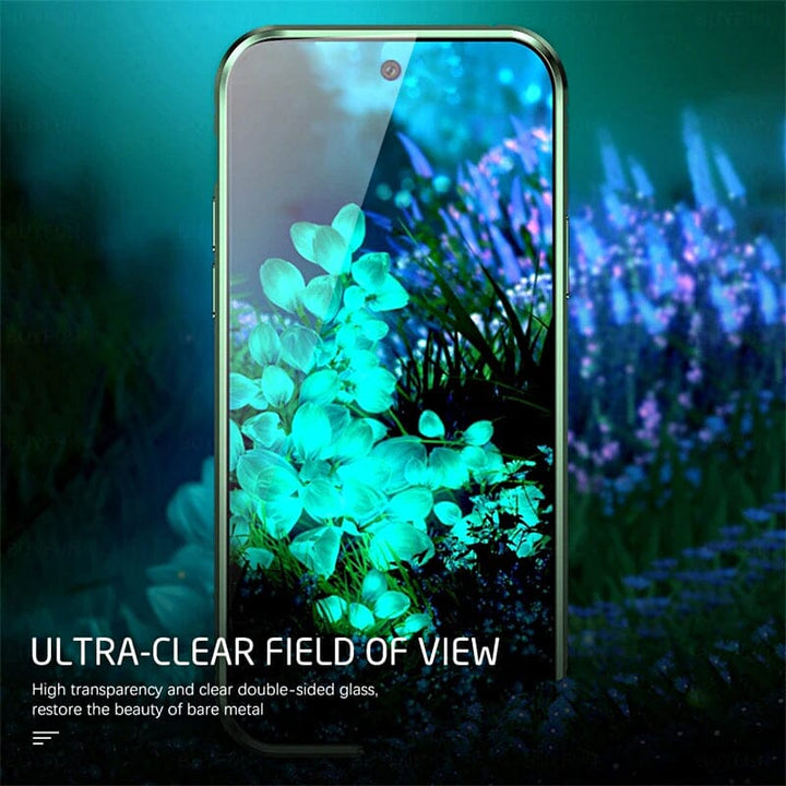 Skanto | Magnetisk herdet glass dobbeltstående telefonveske for Samsung