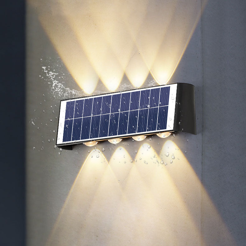 Skanto | Modern Simplicity Solarlampe Vanntett Rektangulær ABS PMMA LED Vegglampe For Utendørs Patio