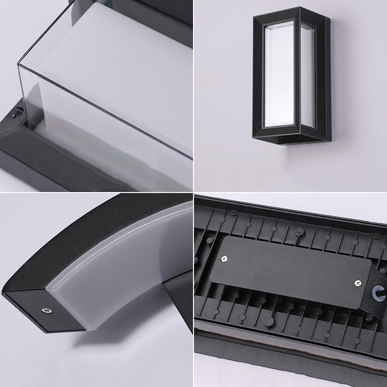 Moderne Kreativ Geometri Aluminium Utendørs Vanntett LED Vegglykt Lampe | Skanto