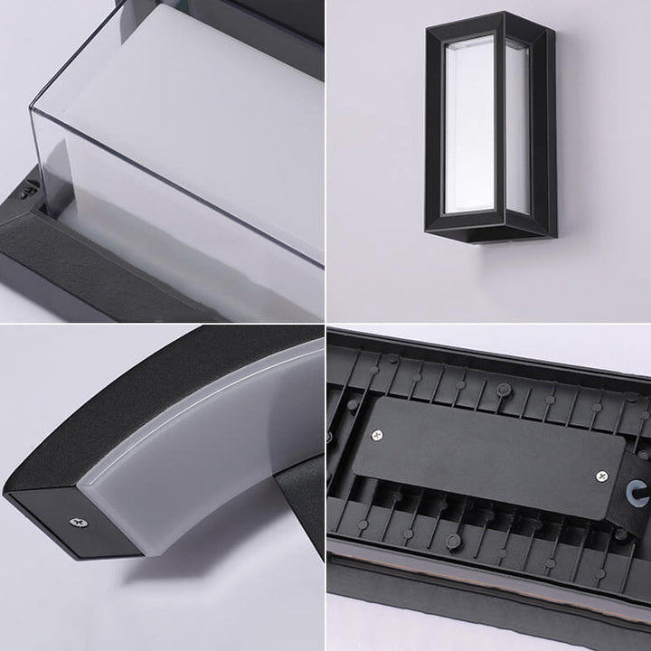 Moderne Kreativ Geometri Aluminium Utendørs Vanntett LED Vegglykt Lampe | Skanto