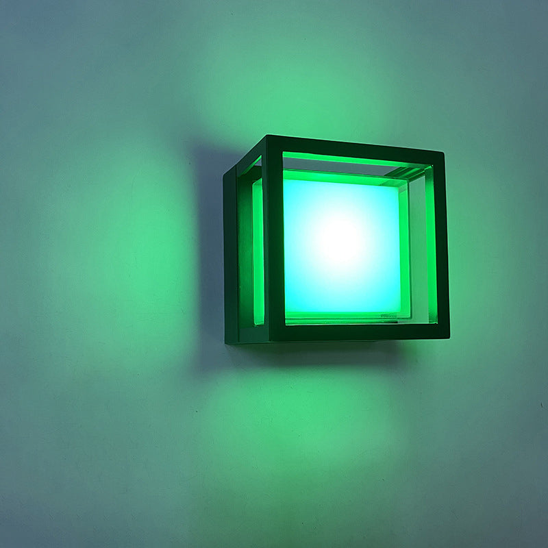 Moderne Minimalistisk Vanntett Firkantet Aluminium Akryl LED Utendørs Vegglampe For Hage | Skanto