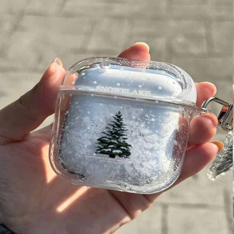 Skanto | Frosted Tree Beskyttende Transparent AirPods Etui