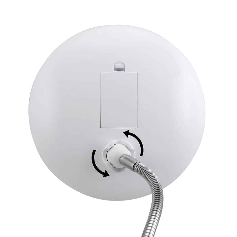 Sminkespeil med LED &amp; forstørrelse - med sugekopp og fleksibel arm | Skanto