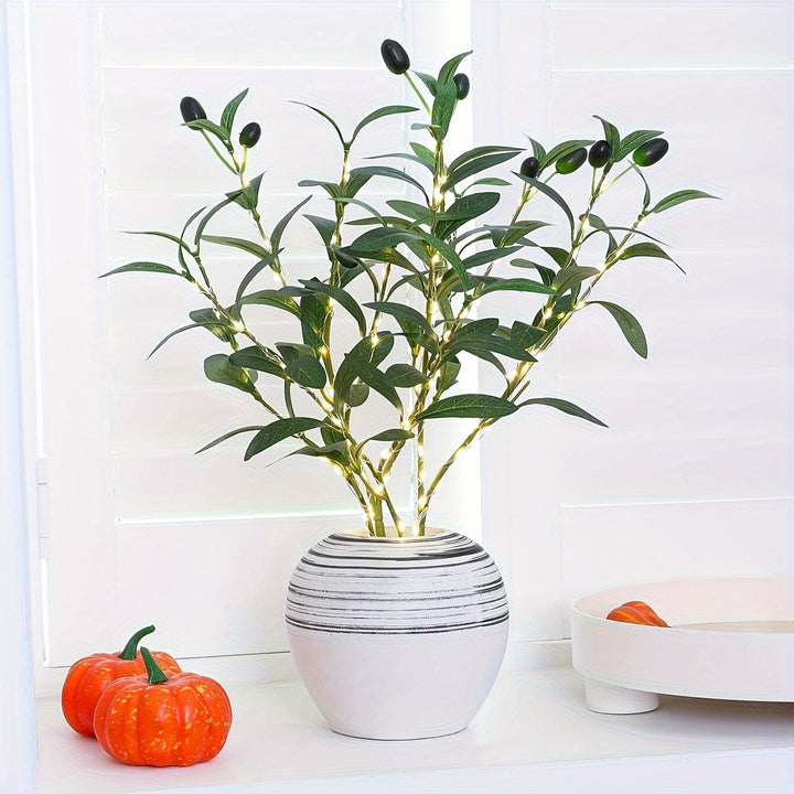 LumiTak – Elegant Olivengren LED Bordlampe Skanto