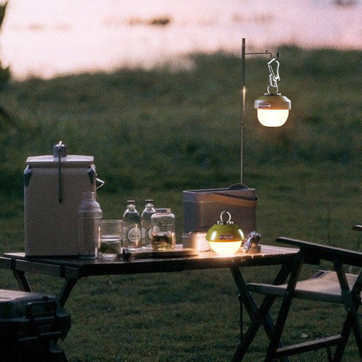 Moderne Kreativ Vannavstøtende Orb Metall PC LED Camping Utendørs Lys For Utendørs Patio | Skanto