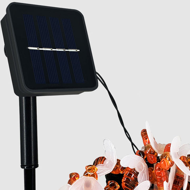 Skanto | Moderne Art Deco Vanntett Sol PVC Gummi Akryl Snø Bi Kule Krystall Kule Tåreformet LED Lyskjede Utendørs Lys For Hage