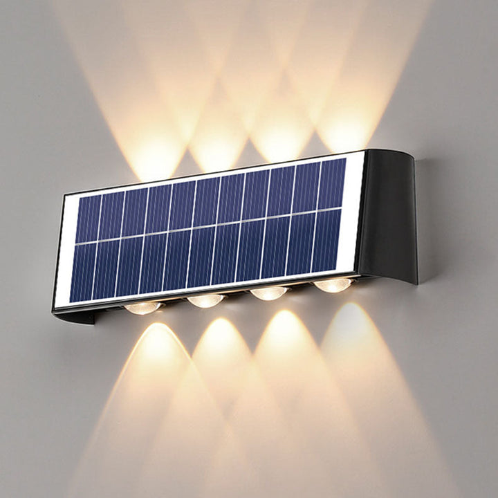 Skanto | Modern Simplicity Solarlampe Vanntett Rektangulær ABS PMMA LED Vegglampe For Utendørs Patio