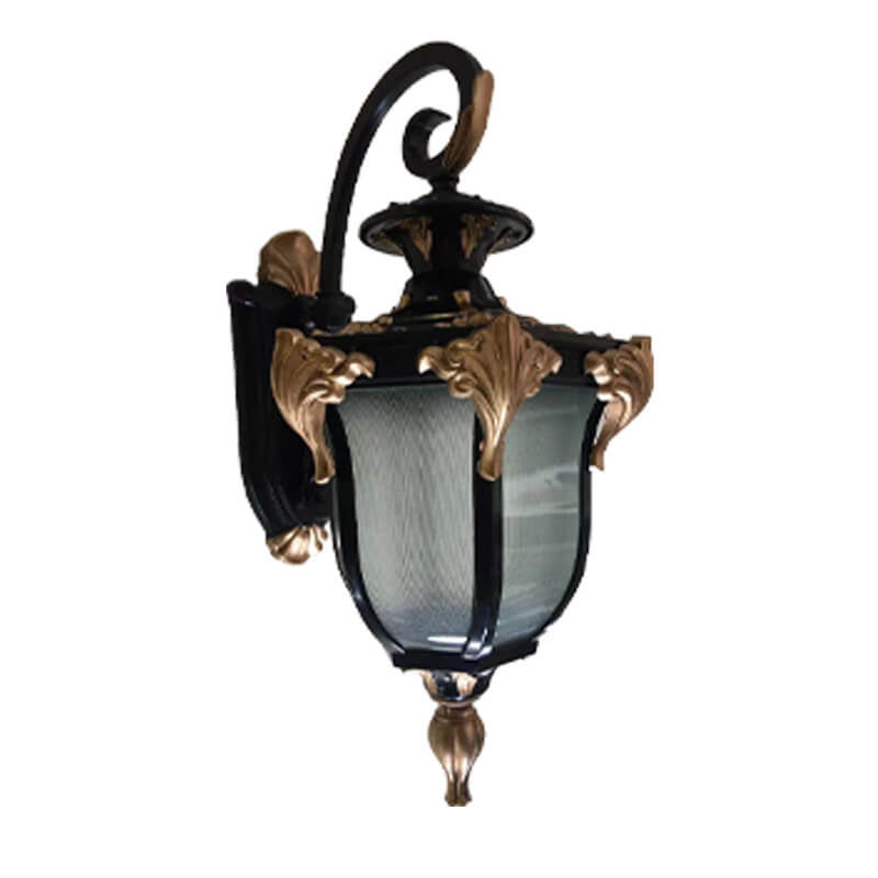 Europeisk Retro Laterne Glass Utendørs Vanntett 1-Lykt Vegglampe | Skanto