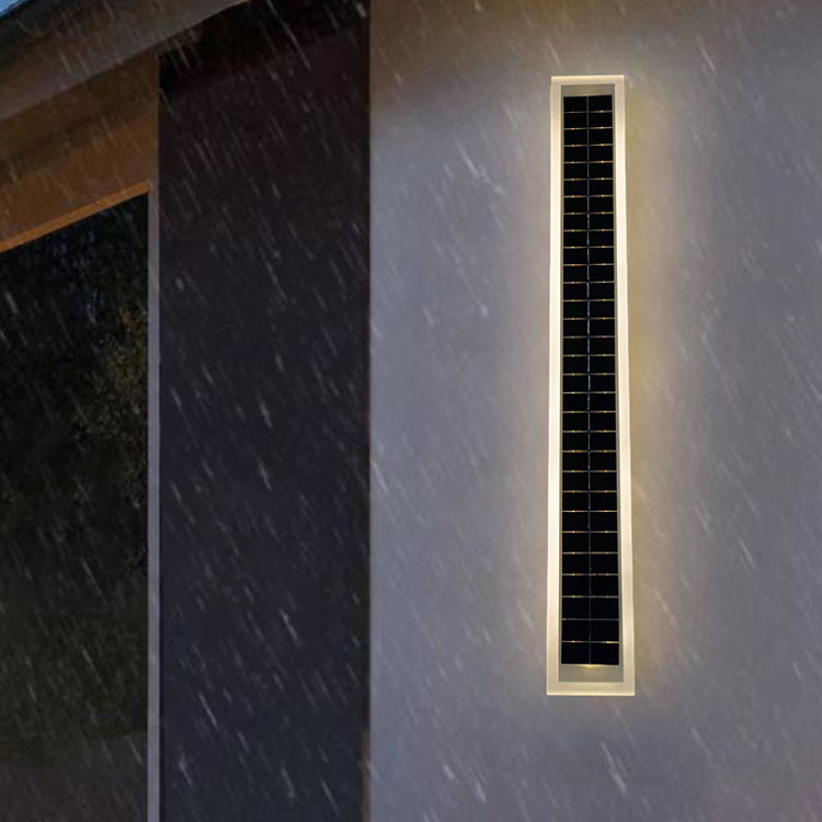 Minimalist Utendørs Solrektangulær Strip Vanntett Patio LED Vegglampe | Skanto