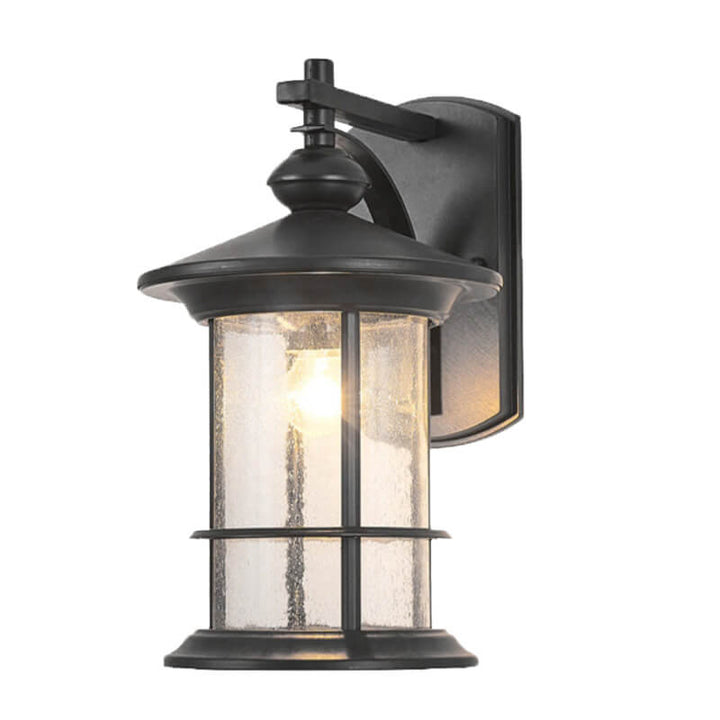 Industrial Vintage Bubble Glass Column 1-Light Utendørs Vanntett Vegglampe | Skanto